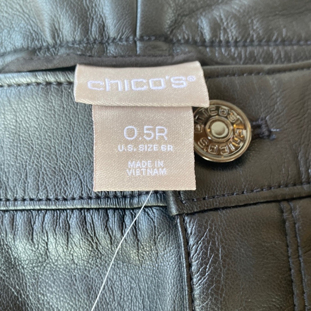 NWT Chicos Faux Leather Jean